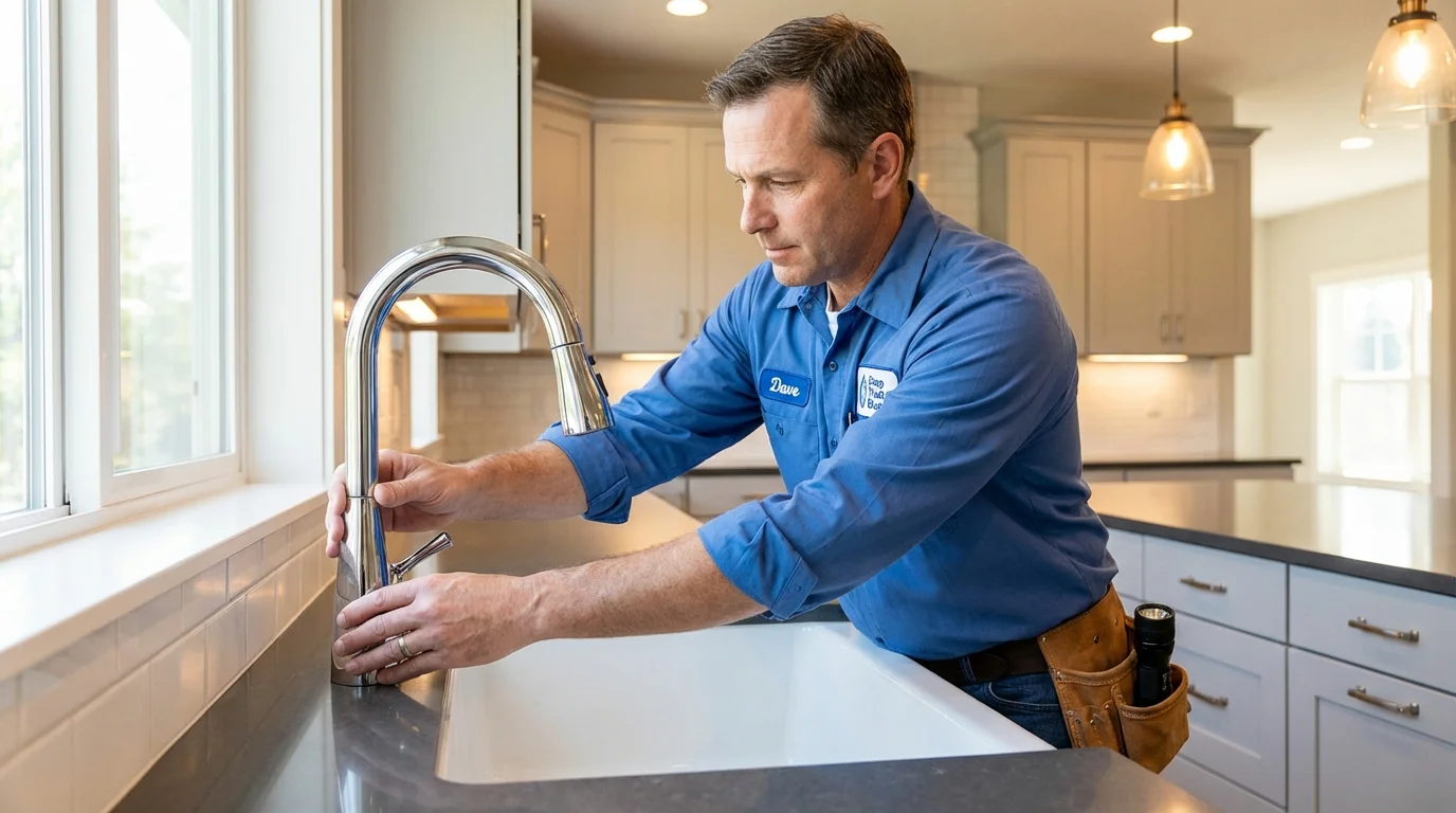 Kitchen faucet installation by Johns Plumbing LLC in Chico